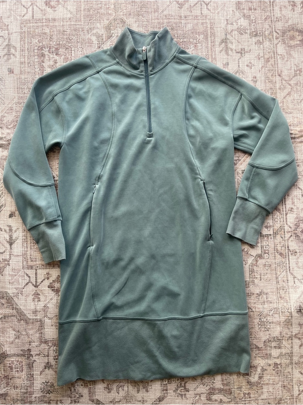lululemon athletica Sage Green Half-Zip Sweatshirt Dress - Picture 3 of 9
